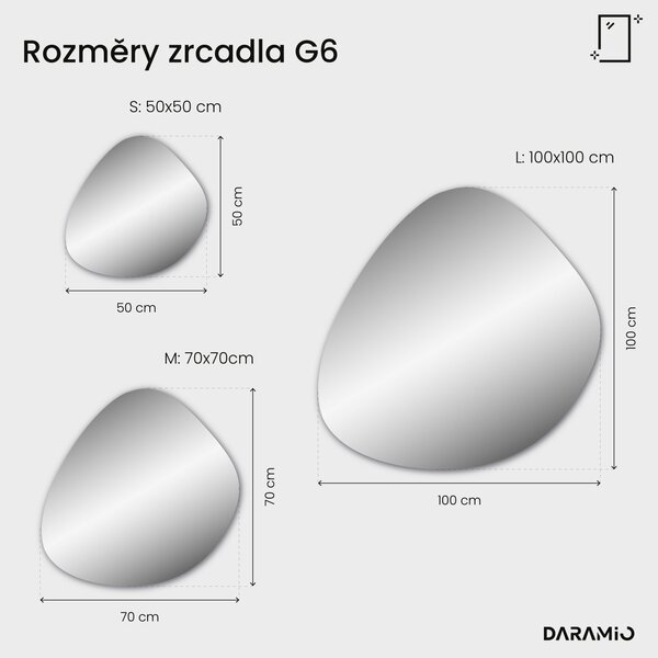 Atypické zrcadlo do koupelny s LED osvětlením G6