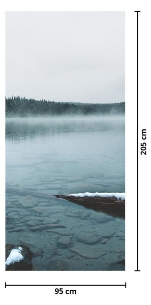 Fototapeta na dveře - Ledové severské jezero (95x205cm)