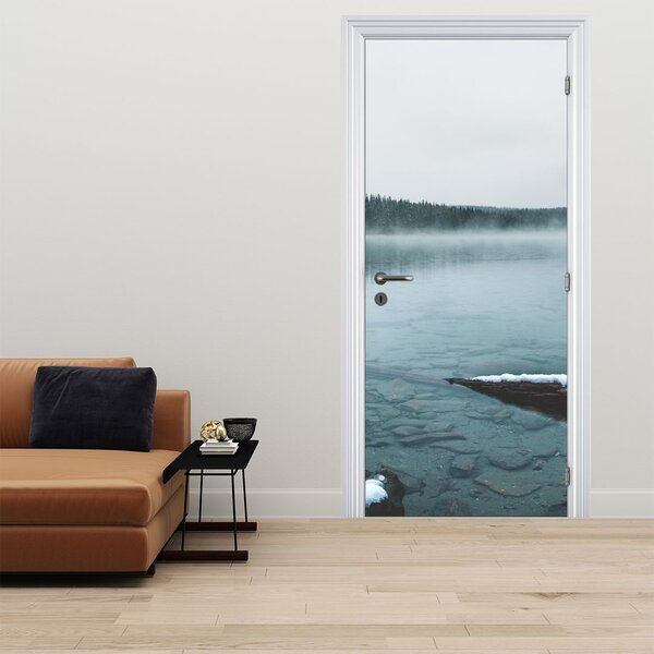 Fototapeta na dveře - Ledové severské jezero (95x205cm)