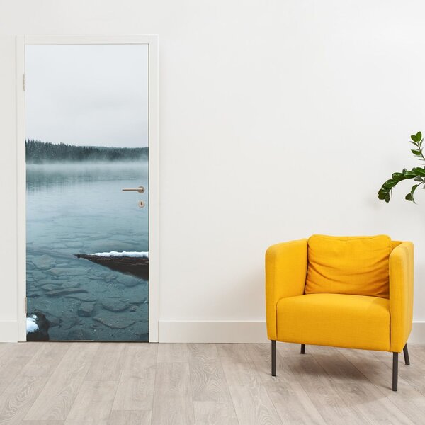 Fototapeta na dveře - Ledové severské jezero (95x205cm)