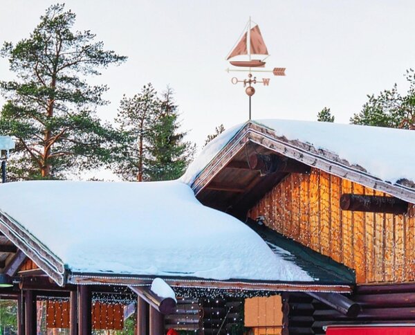 Dekorativní měděná korouhvička plachetnice, 135 cm