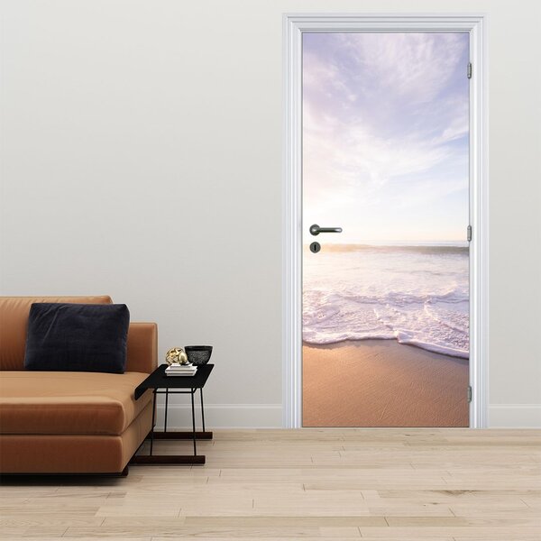 Fototapeta na dveře - Písečná pláž (95x205cm)