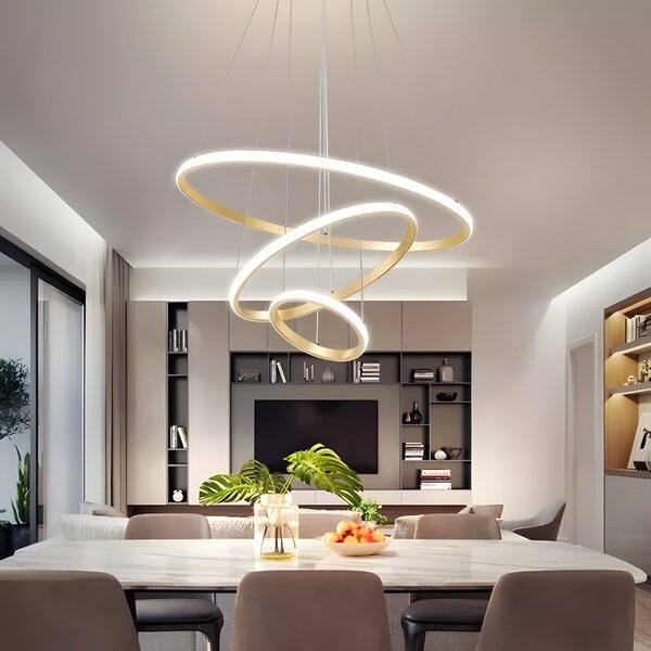 Toolight Závěsné LED osvětlení Modern D15 LHJ010-CP4 kartáčovaná zlatá