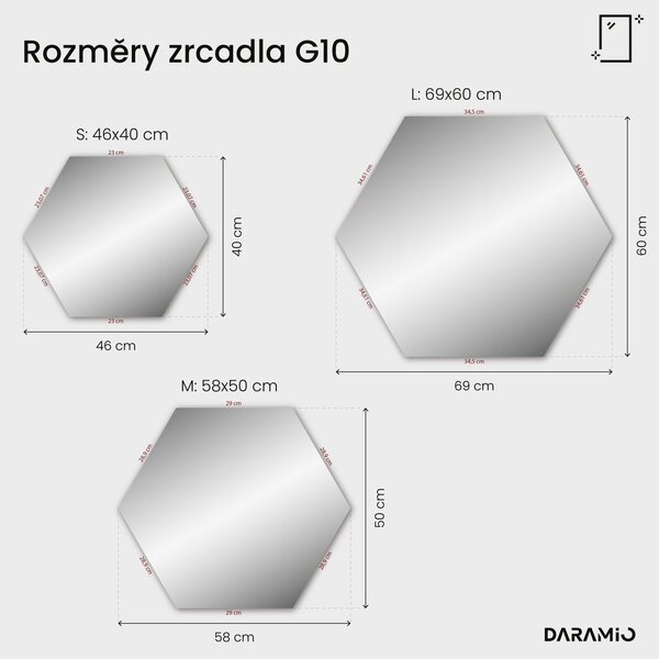 Atypické zrcadlo do koupelny s LED osvětlením G10