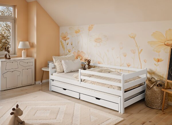 Lano Furniture Dětská rozkládací postel Habi bílá Rozměr (cm): 90x200