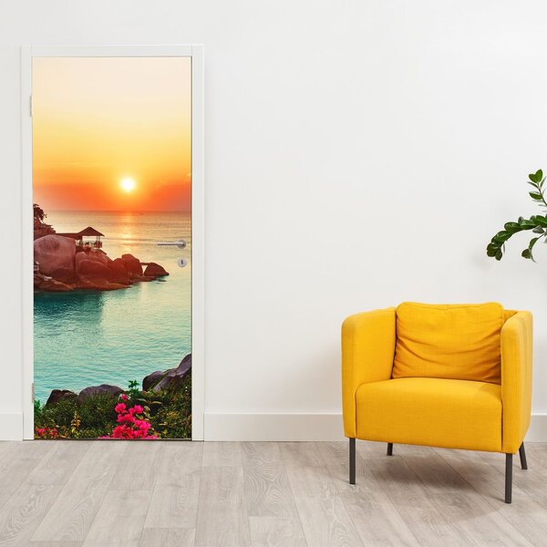 Fototapeta na dveře - Nádherná pláž (95x205cm)