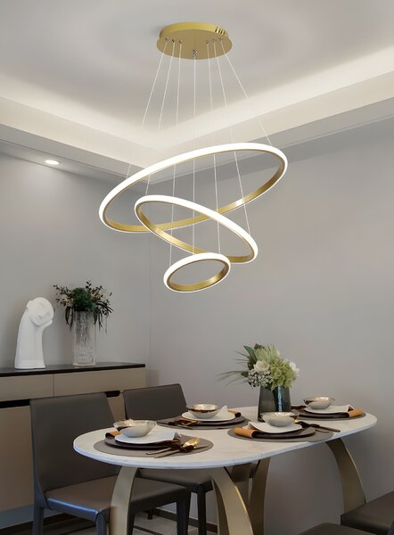 Toolight Závěsné LED osvětlení Modern D15 LHJ010-CP4 kartáčovaná zlatá