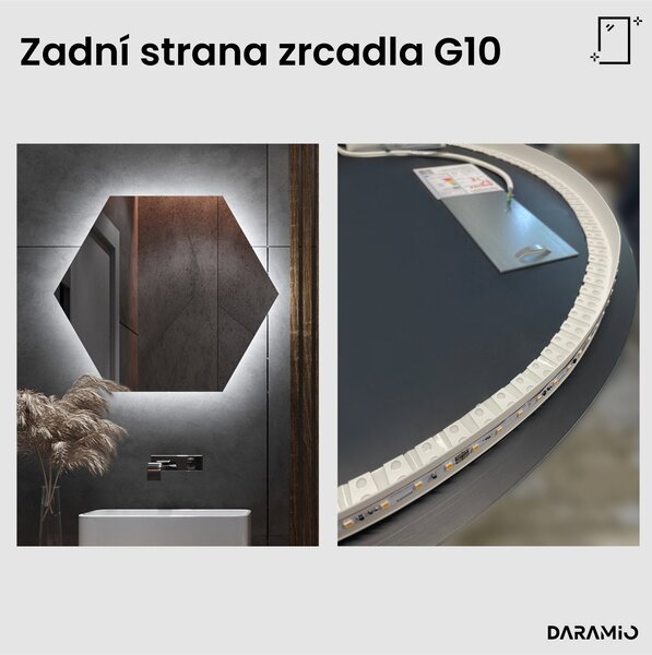 Atypické zrcadlo do koupelny s LED osvětlením G10