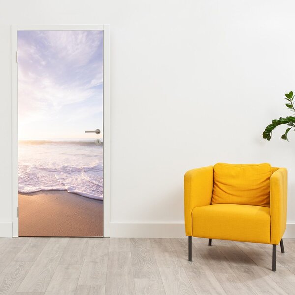 Fototapeta na dveře - Písečná pláž (95x205cm)