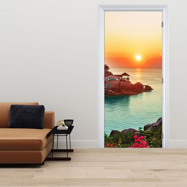 Fototapeta na dveře - Nádherná pláž (95x205cm)