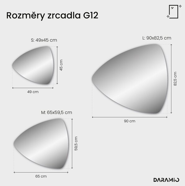 Atypické zrcadlo do koupelny s LED osvětlením G12