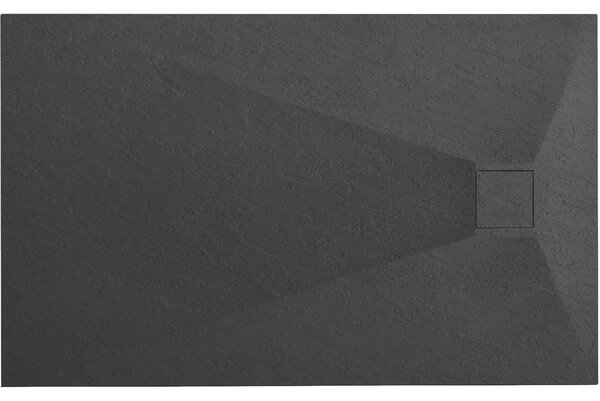 Obdélníková sprchová vanička z SMC kompozitu REA MAGNUM 100x80 cm, černá