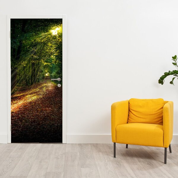 Fototapeta na dveře - Lesní cesta (95x205cm)