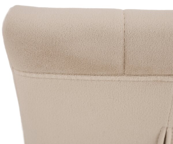 KONDELA Jídelní židle, béžová Dulux Velvet látka / chrom, SALOMA NEW