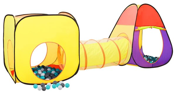 Dětský stan na hraní s 250 míčky vícebarevný 255 x 80 x 100 cm
