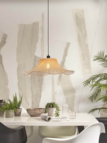 Stropní visící lampa ibiza l 65 x 20 cm přírodní