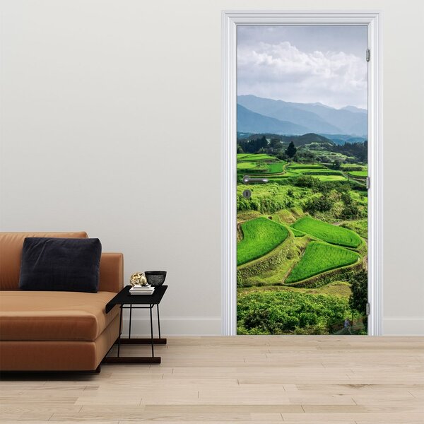 Fototapeta na dveře - Rýžová pole (95x205cm)