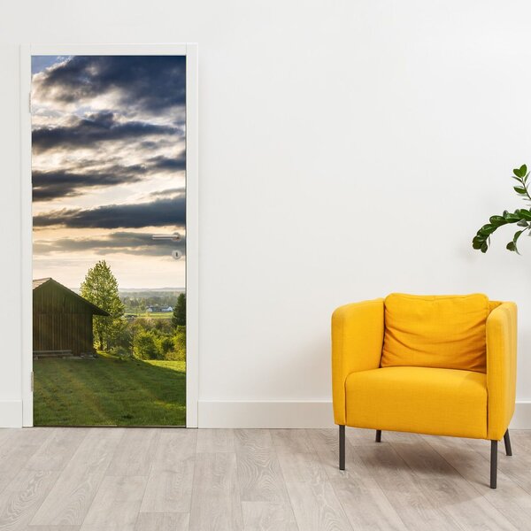 Fototapeta na dveře - Lesní chata (95x205cm)