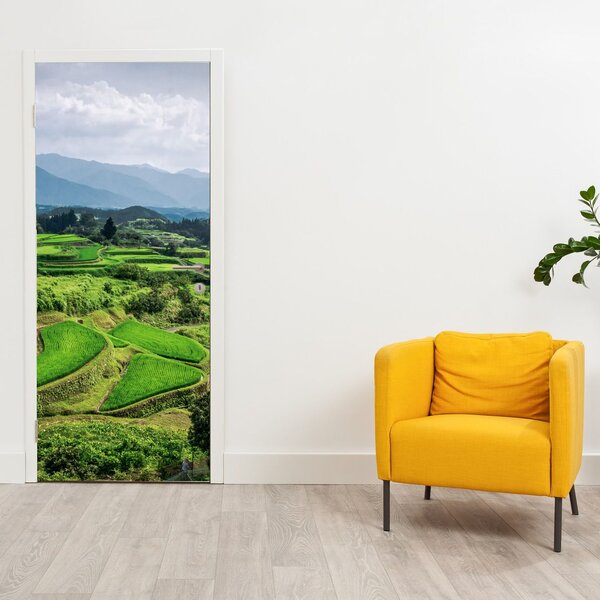 Fototapeta na dveře - Rýžová pole (95x205cm)