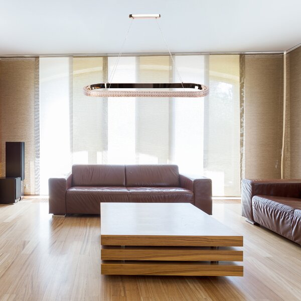 Toolight Závěsné LED osvětlení Crystal LE13 APP1751-CP zlatá 90 cm