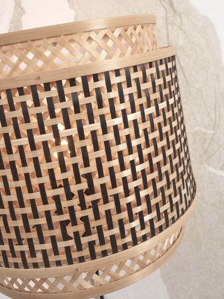 Nástěnná lampa bhutan s 24 x 21 cm přírodní/černá