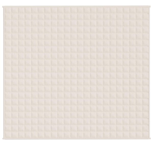 Zátěžová deka světle krémová 200 x 225 cm 13 kg textil