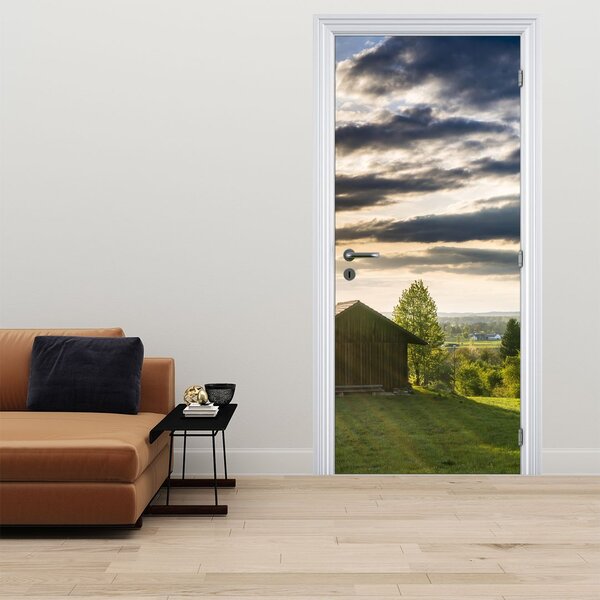 Fototapeta na dveře - Lesní chata (95x205cm)