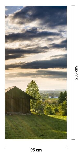 Fototapeta na dveře - Lesní chata (95x205cm)