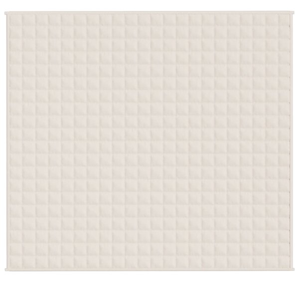 Zátěžová deka světle krémová 200 x 220 cm 9 kg textil