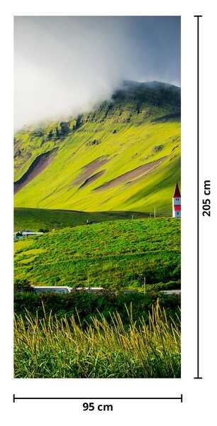 Fototapeta na dveře - Horská krajina (95x205cm)