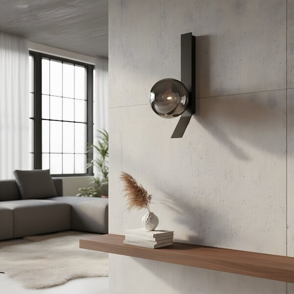 Toolight Moderní nástěnné LED osvětlení D37 APP1757-1W černá