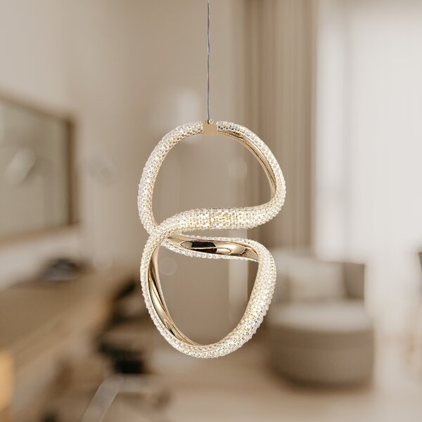 Toolight Závěsné LED svítidlo Luxury Glamour 7 G077-3CPR zlaté