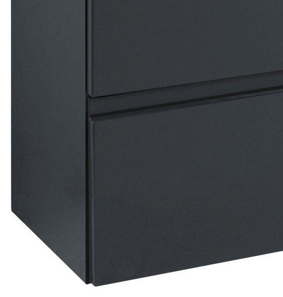 SPODNÍ SKŘÍŇKA, šedá, barvy grafitu, 40/79/35 cm Held - Koupelnové série, Online Only