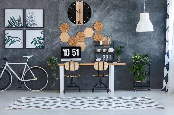 Tutumi Nástěnné hodiny Loft kulaté 35 cm kovové / dřevěné MC70901