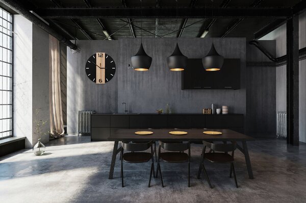 Tutumi Nástěnné hodiny Loft kulaté 35 cm kovové / dřevěné MC70901