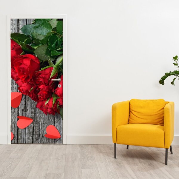 Fototapeta na dveře - Kytice růží (95x205cm)