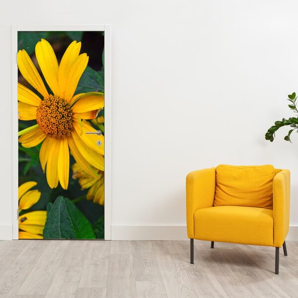 Fototapeta na dveře - Žluté květiny (95x205cm)