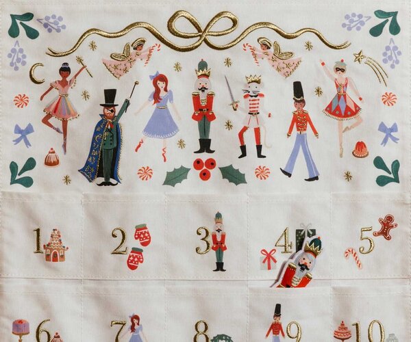 Vyšívaný adventní kalendář Nutcracker
