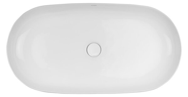 Oltens Hamnes umyvadlo 80x40 cm oválné na pult bílá lesk 40821000