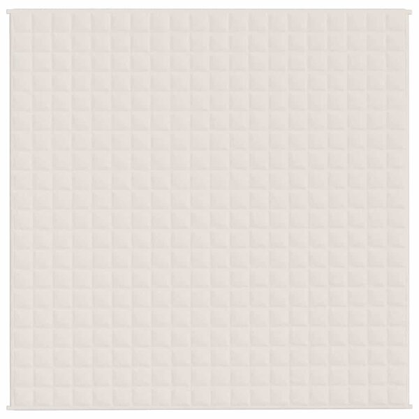 Zátěžová deka světle krémová 200 x 200 cm 13 kg textil
