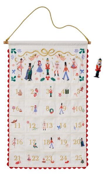 Vyšívaný adventní kalendář Nutcracker