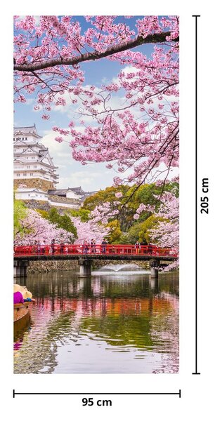 Fototapeta na dveře - Japonské třešně (95x205cm)