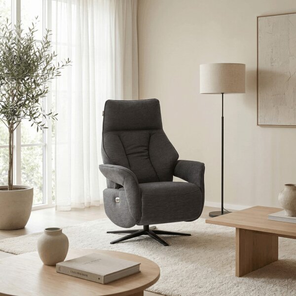Polohovací křeslo šedé, elektrické TV-B3973 GREY2