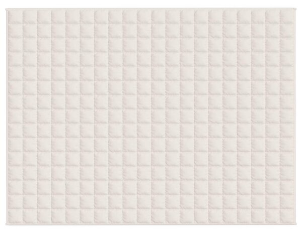 Zátěžová deka světle krémová 150 x 200 cm 7 kg textil
