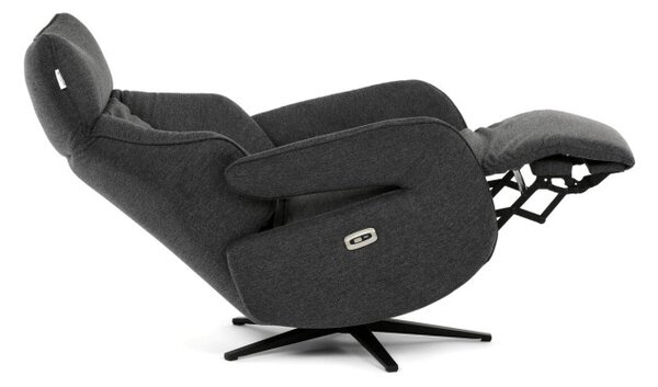 Polohovací křeslo šedé, elektrické TV-B3973 GREY2