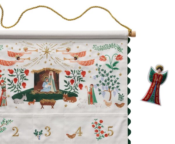Vyšívaný adventní kalendář Nativity