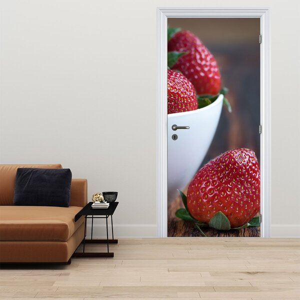 Fototapeta na dveře - Jahody (95x205cm)