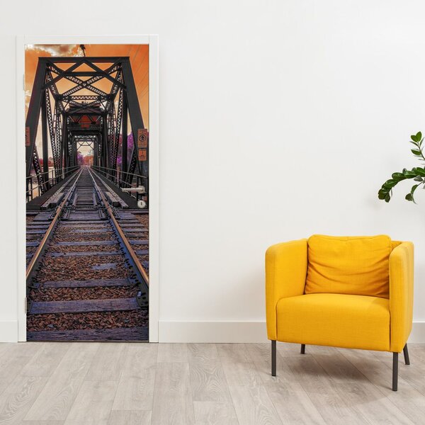 Fototapeta na dveře - Železniční most (95x205cm)