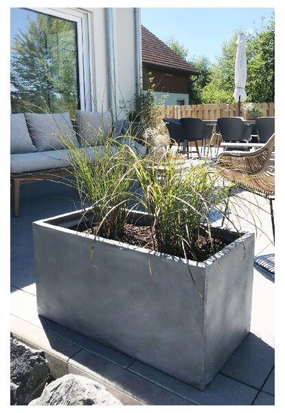 Truhlík MAXI, sklolaminát, šířka 80 cm, beton design
