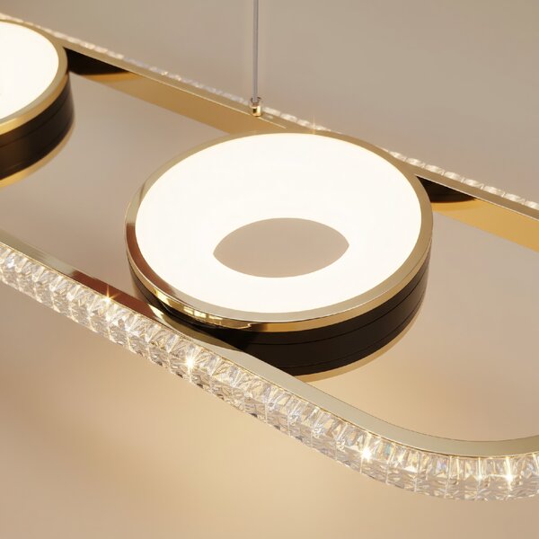 Toolight Závěsné stropní LED osvětlení G135-CP zlaté